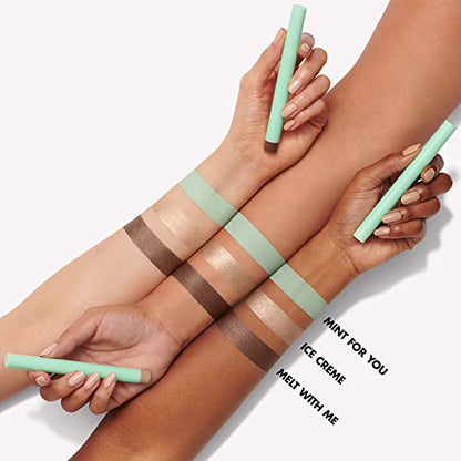 e.l.f. Mini Melt No Budge Eyeshadow Stick, One-swipe Cream Eyeshadow Stick, Long-wearing & Crease-resistant, Vegan & Cruelty-Free, Mint For You