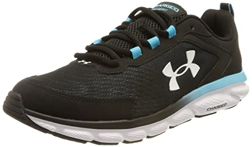 Under Armour Men's Charged Assert 9 Running Shoe, (009) Black/Blue Surf/White, 11