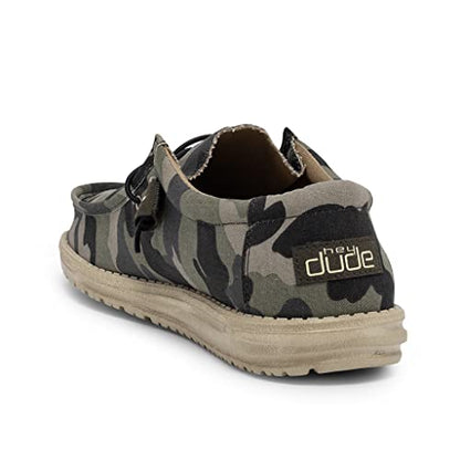 Hey Dude Men's Wally Camo Size 11 | Men’s Shoes | Men's Lace Up Loafers | Comfortable & Light-Weight