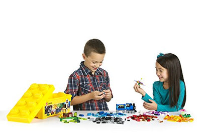 LEGO Classic Medium Creative Brick Box 10696 Building Toy Set - Featuring Storage, Includes Train, Car, and a Tiger Figure, and Playset for Kids, Boys, and Girls Ages 4-99