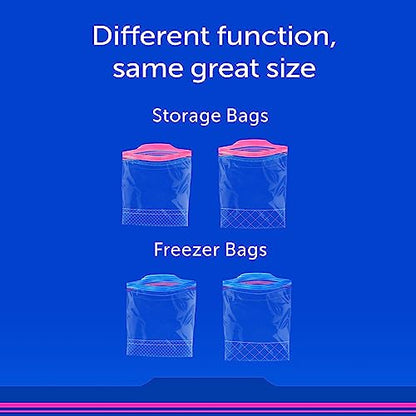 Ziploc Gallon Food Storage Freezer Bags, Grip 'n Seal Technology for Easier Grip, Open, and Close, 28 Count