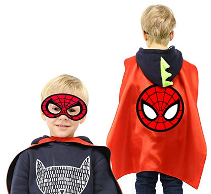 VOSOE Superhero Capes and Masks Cosplay Costumes Birthday Party Christmas Halloween Dress up Gift for Kids (Hulk 5 Sets)