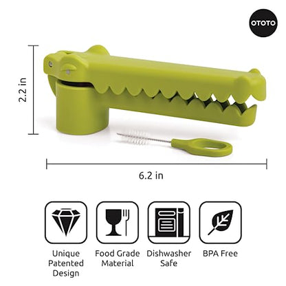 NEW!!! Garligator Garlic Press by OTOTO - Garlic Mincer Tool - Funny Gifts - Alligator Garlic Press - Garlic Crusher Press with Ergonomic Handle - Ototo Design Cute Kitchen Gadgets Kitchen Accessories