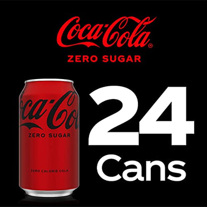 Coke Zero Sugar Cola Soda, 12 oz, 24 Pack (Package May Vary)