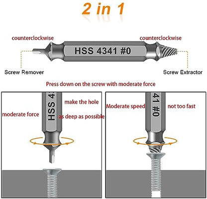 Gifts for Men,Damaged Screw Extractor Set -Christmas Gifts Stocking Stuffers for Men Him Adults, Remover for Stripped Screws Nuts & Bolts Drill Bit Tools for Easy Removal of Rusty Broken Hardware Gift