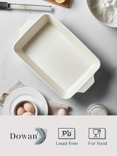 DOWAN Baking Dish, Deep 9x13-inch Casserole Dishes for Oven, Lasagna Pan Deep,135 oz Large Ceramic Baking Pan with Handles, Oven Safe for Baking, Casserole, Home Decor Gift, Blue