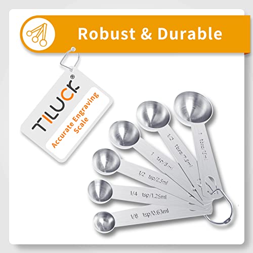 TILUCK Stainless Steel Measuring Cups & Spoons Set, Cups and Spoons,Kitchen Gadgets for Cooking & Baking