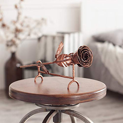 Bronze Anniversary Rose - 8th Anniversary, 8 Year Anniversary, 8th Wedding Anniversary, 19th Wedding Anniversary, 19th Anniversary, Copper Rose, Copper Metal Rose Decor, Metal Flowers