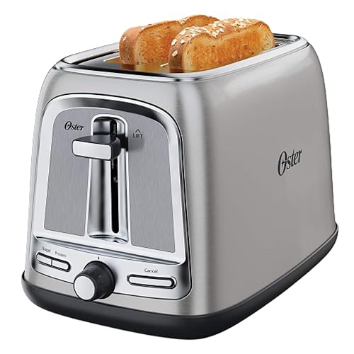 Oster 2-Slice Toaster with Advanced Toast Technology, Stainless Steel