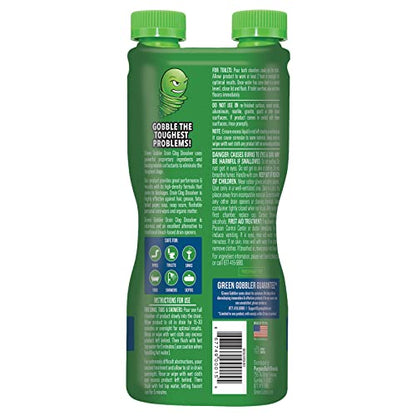 Green Gobbler Liquid Hair Drain Clog Remover & Cleaner, For Toilets, Sinks, Tubs - Septic Safe, 2 Pack