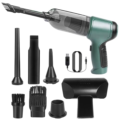 3-in-1 Vacuum Cleaner, Handheld Vacuum Cordless with 6000Pa Strong Suction, Car Portable Vacuum Cordless Wet and Dry Cleaning, 120W High Power Small Rechargeable Hand Vacuum Cleaner for Car, Home