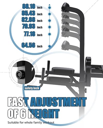 Sportsroyals Power Tower Dip Station Pull Up Bar for Home Gym Strength Training Workout Equipment, 400LBS.