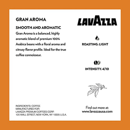 Lavazza Gran Aroma Single-Serve Coffee K-Cup® Pods for Keurig Brewer, Light Roast, 10-Count Boxes (Pack of 6)