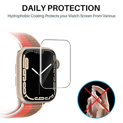 6 Pack LϟK Compatible for Apple Watch Screen Protector 44mm SE Series 6 5 / Series 9/8/7 45mm, Bubble-Free, Flexible TPU Film HD Clear Screen Protector for iWatch 44mm 45mm