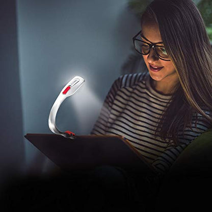 Energizer Clip on Book Light for Reading in Bed, LED Reading Light for Books and Kindles, 25 Hour Run Time, Kindle & Book Reading Lamp (Batteries Included) , White