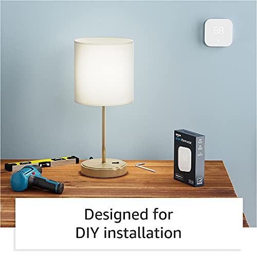 Certified Refurbished Amazon Smart Thermostat – ENERGY STAR certified, DIY install, Works with Alexa – C-wire required