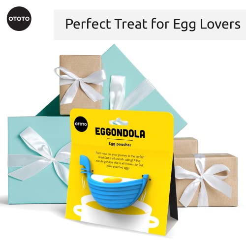 NEW!!! Eggondola Egg Poacher by OTOTO - Poached Egg Silicone Egg Cooker - Gondola Egg Silicone Poacher for Cooking Eggs - Kitchen Egg Cooker, Perfect Egg Maker - Egg Design Maker, Egg Kitchen Gadgets