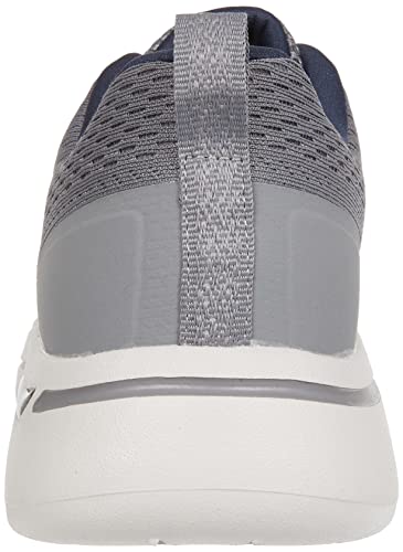 Skechers Men's Gowalk Arch Fit-Athletic Workout Walking Shoe with Air Cooled Foam Sneaker, Grey/Navy, 10.5