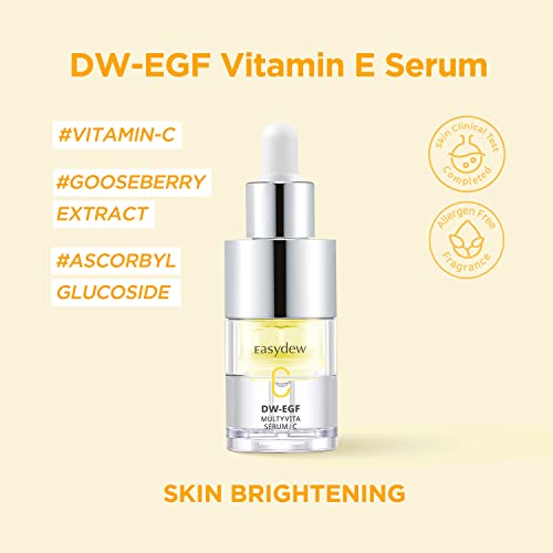 Easydew EGF Vitamin C Serum for Face with Niacinamide, Prevents Fine Lines & Wrinkles, Skin Brightening Booster for Dark Spots & Pigmentation I Not Tested on Animals, Clean K-Beauty, 1.13 fl.oz