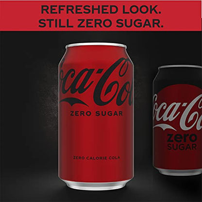 Coke Zero Sugar Cola Soda, 12 oz, 24 Pack (Package May Vary)