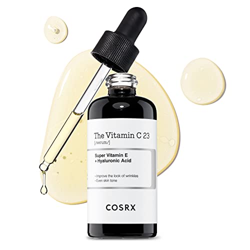 COSRX Pure Vitamin C Serum with Vitamin E & Hyaluronic Acid, Brightening & Hydrating Facial Serum for Fine Lines, Uneven Skin Tone & Dull Skin, 0.67fl.oz/20ml, Korean Skincare (Vitamin C 23% Serum)