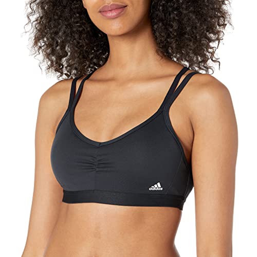 adidas Women's Standard Studio Light Support Good Level Bra, Black, XX-Small C