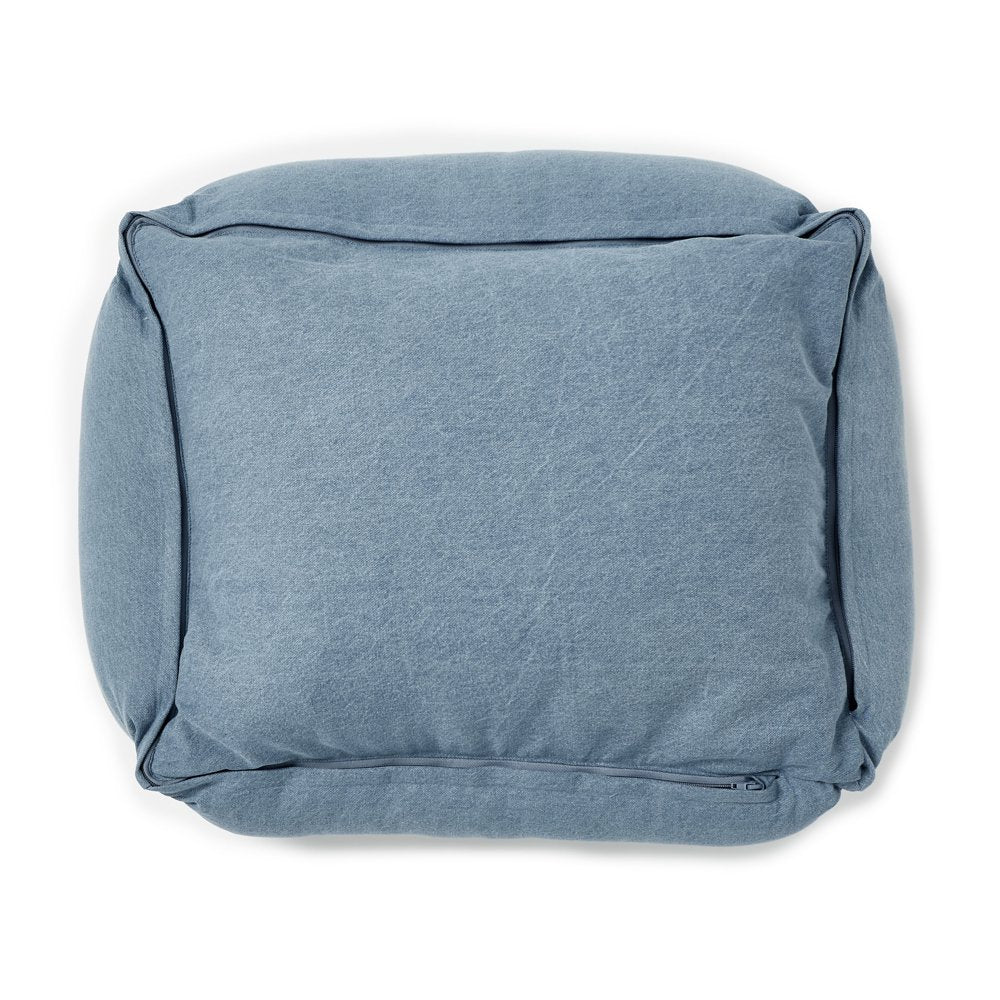 Gap Washed Denim Cuddler Pet Bed, Organic Cotton Cover with Polyester Sherpa Inner