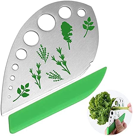 Herb Stripper 9 Holes, 2 Pcs Herbs Destemmer, Stainless Steel Kitchen Gadgets, Vegetable Leaf Stripping Tool, Stem Remover, Looseleaf Trimmer, Greens Separator, Rose Thorn Scraper, Herbalist Supplies