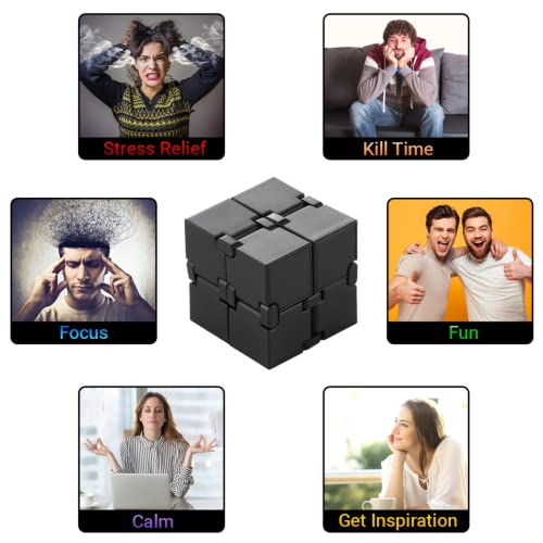 Infinity Cube Fidget Toy, Sensory Tool EDC Fidgeting Game for Kids and Adults, Cool Mini Gadget Best for Stress and Anxiety Relief and Kill Time, Unique Idea That is Light on The Fingers and Hands