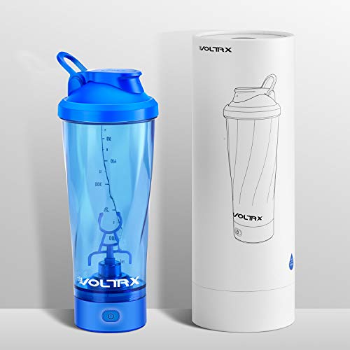 VOLTRX Premium Electric Protein Shaker Bottle, Made with Tritan - BPA Free - 24 oz Vortex Portable Mixer Cup/USB C Rechargeable Shaker Cups for Protein Shakes