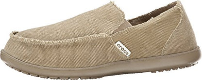 Crocs Men's Santa Cruz Loafers, Comfortable Men's Loafers, Slip On Shoes, Khaki/Khaki, 11 Men