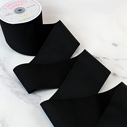 Creative Ideas 3" Solid Grosgrain Ribbon, 25 yd, Black