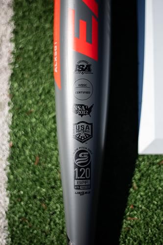 Easton MOJO Slowpitch Softball Bat, Power Loaded, 12 in Barrel, Approved for All Fields, 34in x 28oz