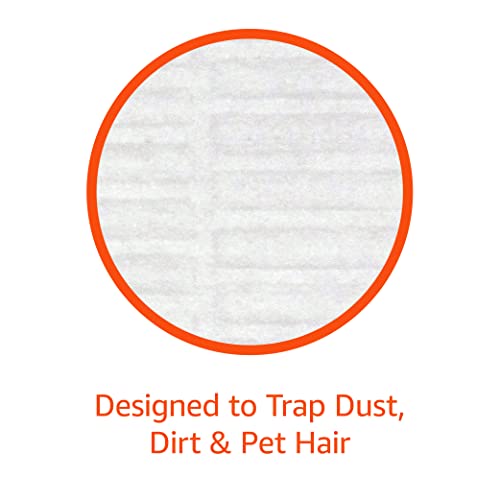 Amazon Basics Dry Floor Cleaning Cloths to Trap Dust, Dirt, Pet Hair, 64 Count (Previously Solimo), White, 10.4" x 8"