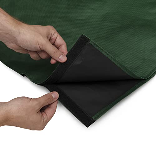 RUAFOX Garden Leaf Tarp With Handles Converts Into Reusable Yard Waste Bag 56.5” L x 56“ W - Comes With Claw Garden Gloves