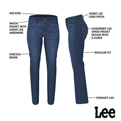 Lee Women's Plus Size Legendary Mid Rise Straight Leg Jean Seattle 20 Plus Medium