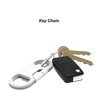 iPhone Charge Lightning Cable + Keychain + Bottle Opener + Aluminum Carabiner,Portable Multifunction Keychain Bottle Opener USB Charging Cord Short Cable for iPhone X/8/7/6S,Gift for Men Women