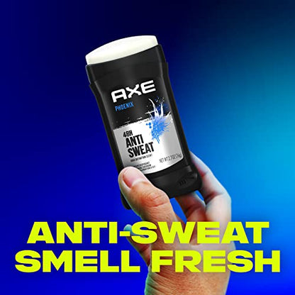 AXE Antiperspirant Deodorant for Men Phoenix 4PK 48H Sweat & Odor Protection for Long Lasting Freshness, Crushed Mint & Rosemary Men's Deodorant 2.7 Ounce (Pack of 4)