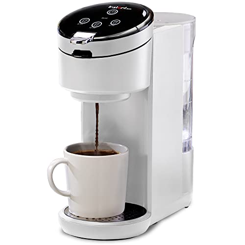 Instant Pot Solo Single Serve Coffee Maker,From the Makers of Instant Pot,K-Cup Pod Compatible Coffee Brewer,Includes Reusable Coffee Pod&Bold Setting,Brew 8 to 12oz.,40oz. Water Reservoir,White