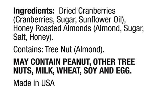 Salad Pizazz! Almond Toppings, Honey Roasted with Cranberries - Snack Mix and Salad Topping - 3.5 Ounce (3.5 OZ) Resealable Bag(Package May Vary)