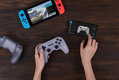 8BitDo Pro 2 Bluetooth Controller for Switch, PC, Android, Steam Deck, Gaming Controller for iPhone, iPad, macOS and Apple TV (Black Edition)