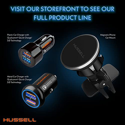 HUSSELL Magnetic Phone Car Mount, Air Vent Phone Mount for Car 360° Adjustable Universal Magnet Phone Holder - Compatible with Any Cell Phone, iPhone Galaxy LG Huawei