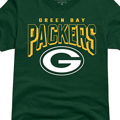 Junk Food Clothing x NFL - Green Bay Packers - Bold Logo - Unisex Adult Short Sleeve Fan T-Shirt for Men and Women - Size 3X-Large