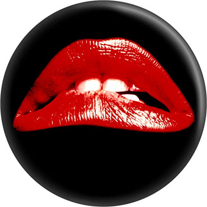 The Rocky Horror Picture Show - RHPS Lips Logo on Black - 1.25" Round Button