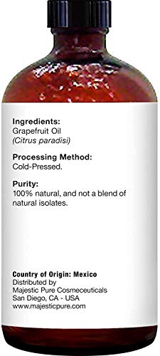 MAJESTIC PURE Grapefruit Essential Oil, Therapeutic Grade, Pure and Natural Premium Quality Oil, 4 fl oz