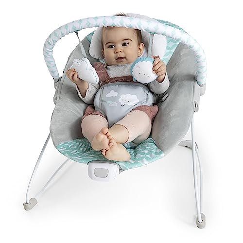 Ity by Ingenuity Bouncity Bounce Vibrating Deluxe Baby Bouncer Seat, 0-6 Months Up to 20 lbs (Goji)