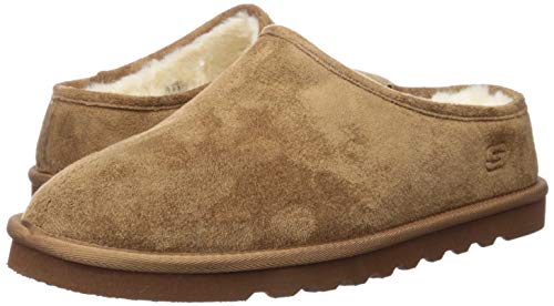 Skechers Men's RENTEN-LEMATO Slipper, Tan, 12 Medium US