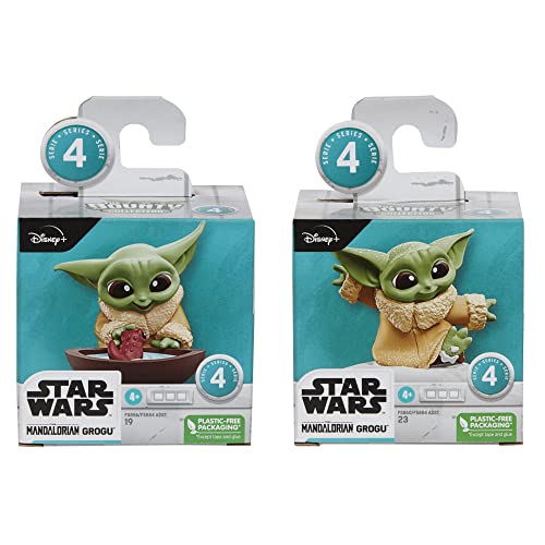 STAR WARS The Bounty Collection Series 4 Grogu Collectible Figures 2.25-Inch-Scale Tadpole Friend, Snowy Walk Posed Toys 2-Pack Ages 4 and Up