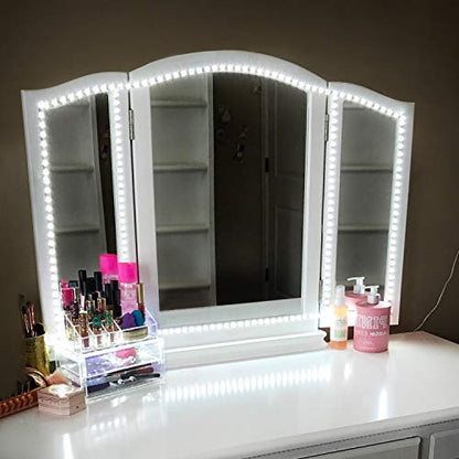 ViLSOM 240 LEDs Make-up Vanity Mirror Light Kit for Vanity Makeup Table Set with Dimmer and Power Supply,Mirror not Included., 13ft/4M