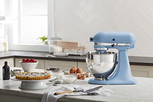 KitchenAid Artisan Series 5 Quart Tilt Head Stand Mixer with Pouring Shield KSM150PS, Blue Velvet